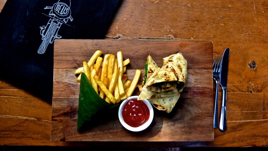 manger wrap frites 