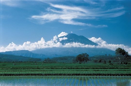 Le Mont Agung est la montagne sacrée des Balinais. (Crédit photo : www.selamatpagibali.com )
